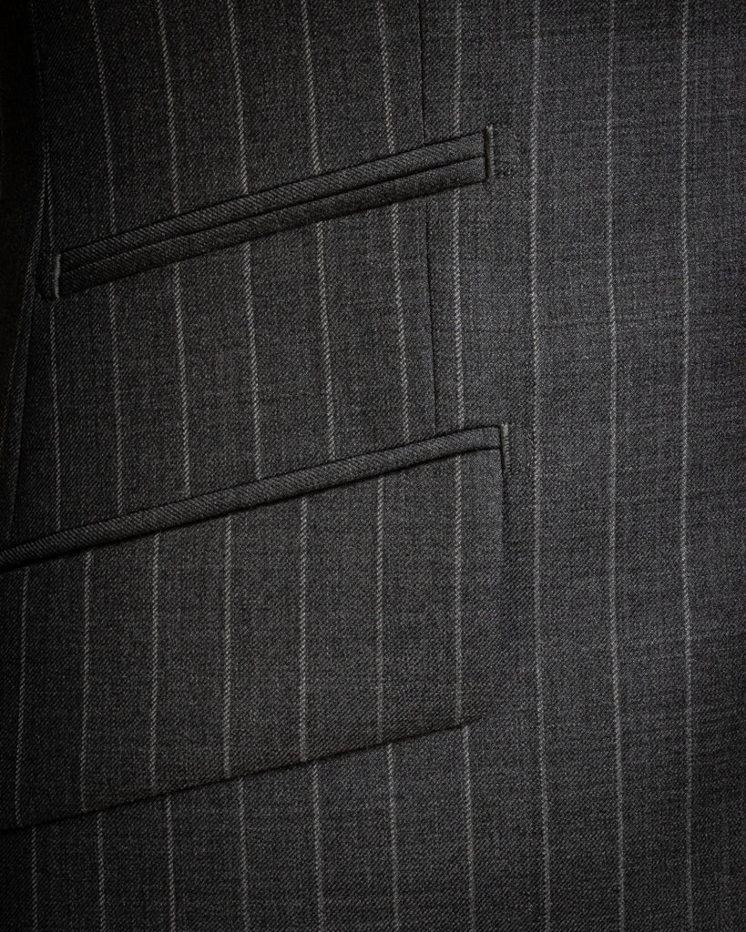 Bernini Grey Pinstripe Suit with Vest