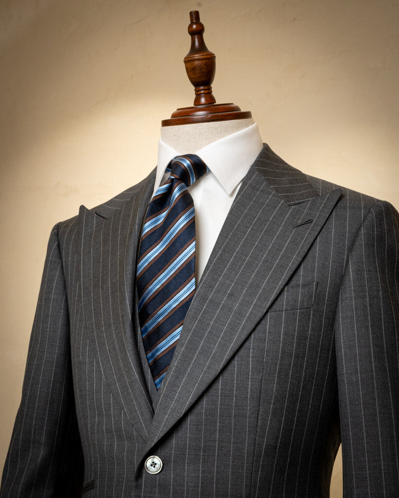 Bernini Grey Pinstripe Suit with Vest
