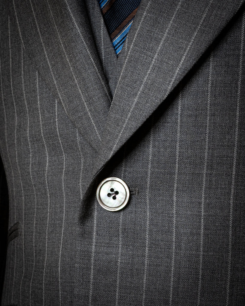 Bernini Grey Pinstripe Suit with Vest