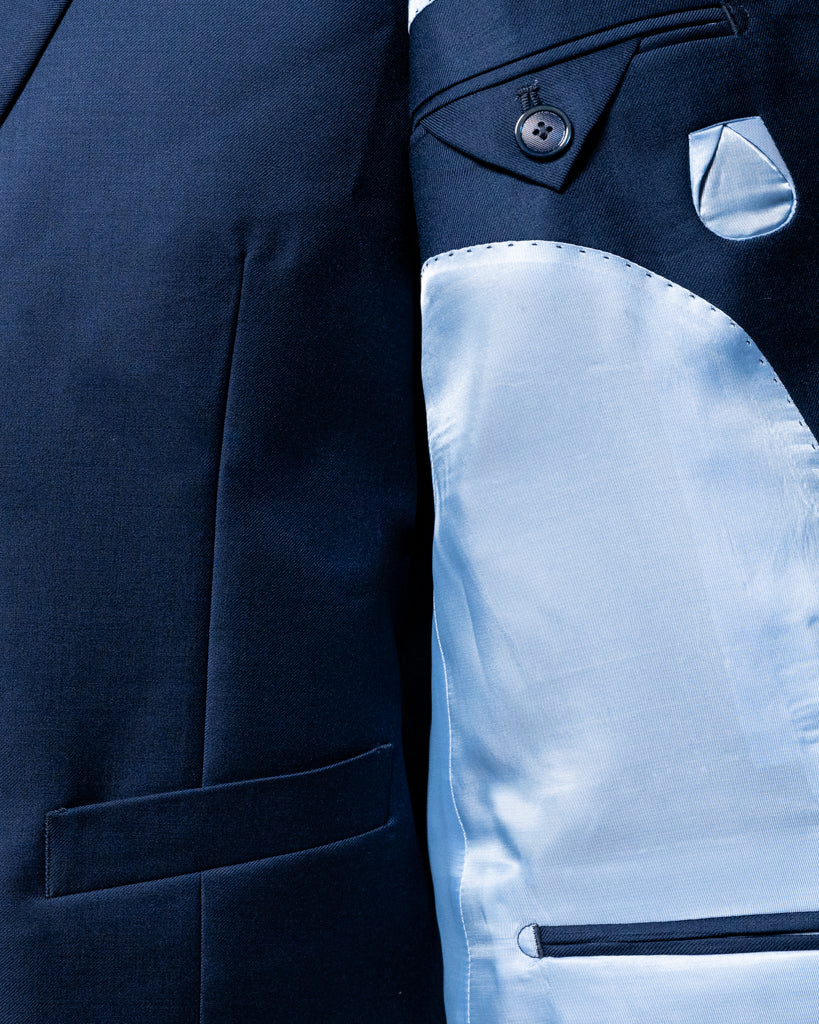 Bernini Navy Blue Suit with Vest