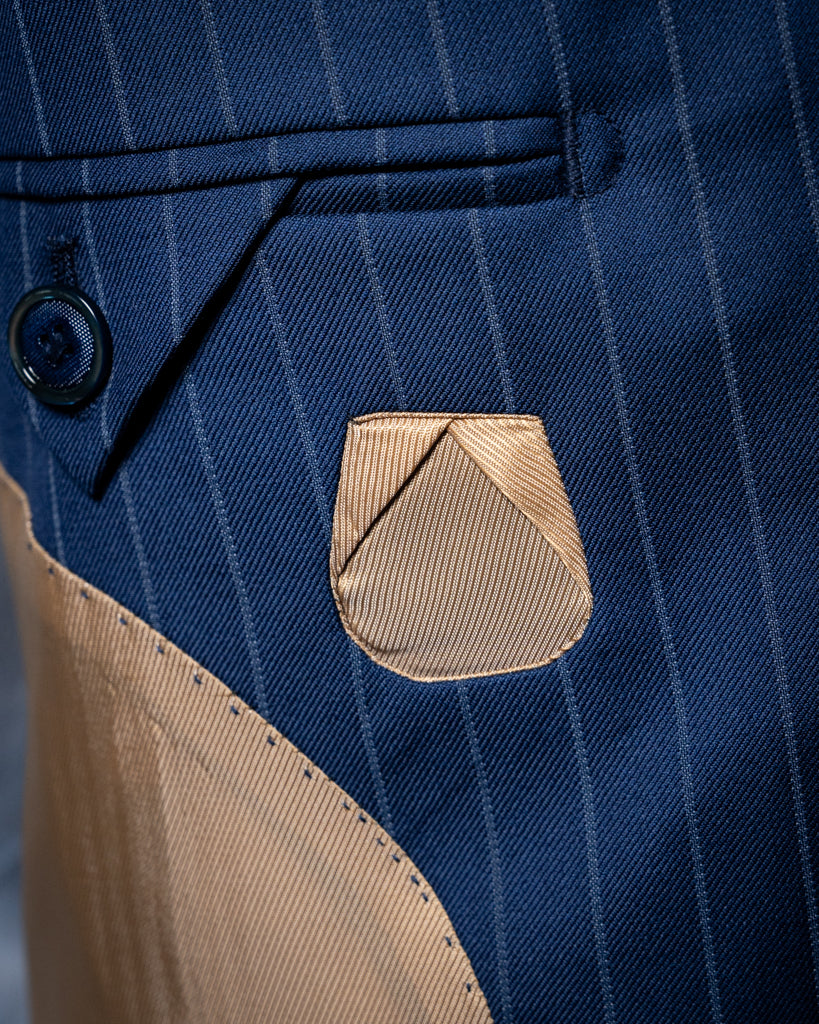 Abito Bernini Gessato Blu Navy