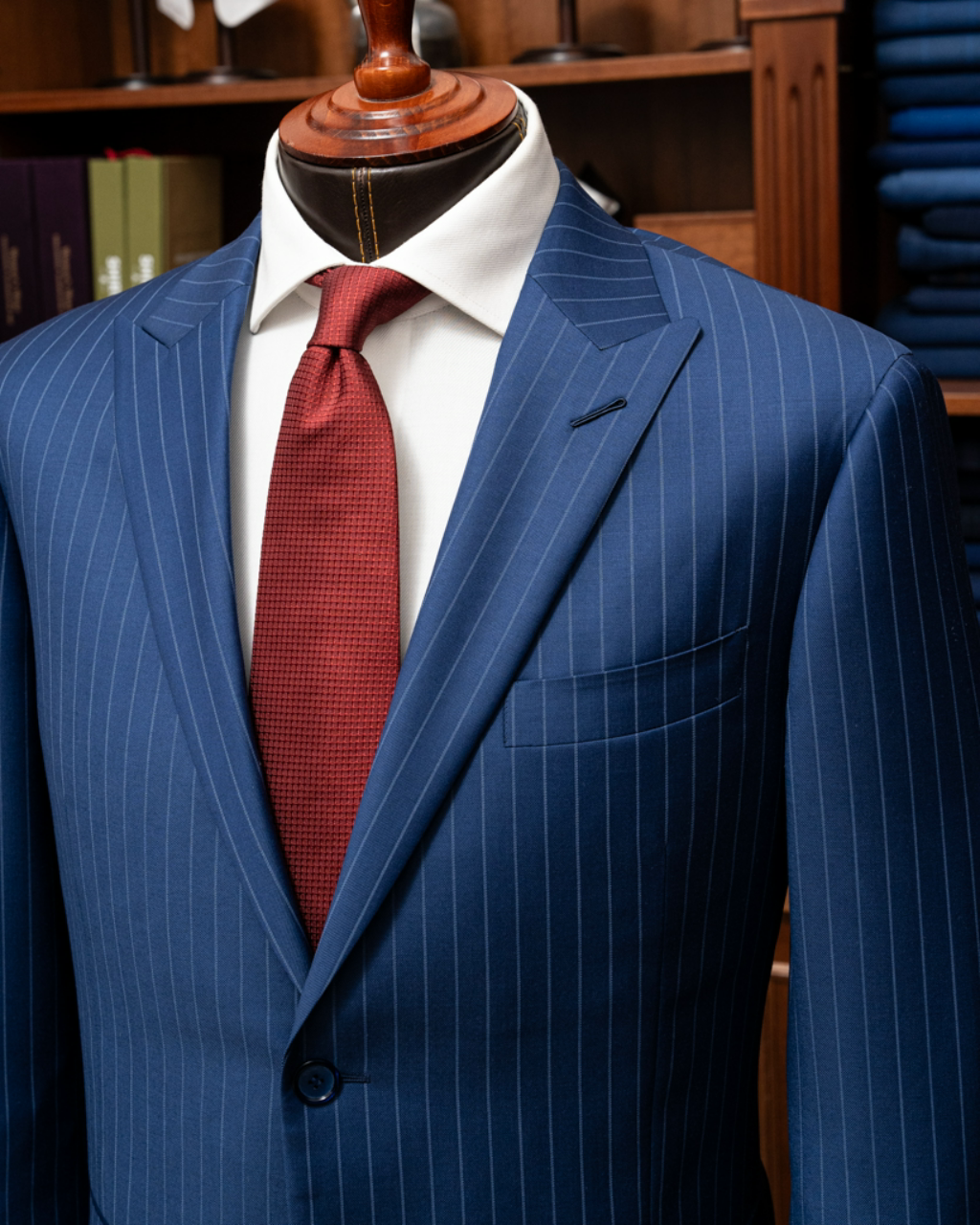 Abito Bernini Gessato Blu Navy