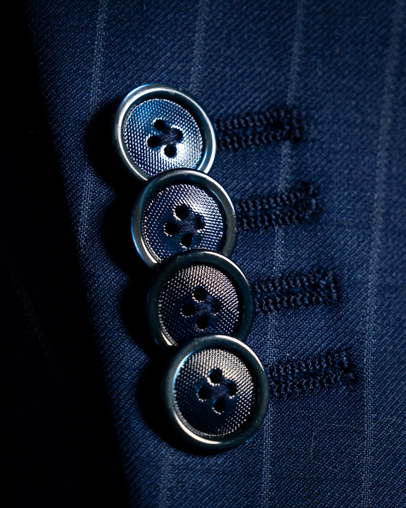 Abito Bernini Gessato Blu Navy