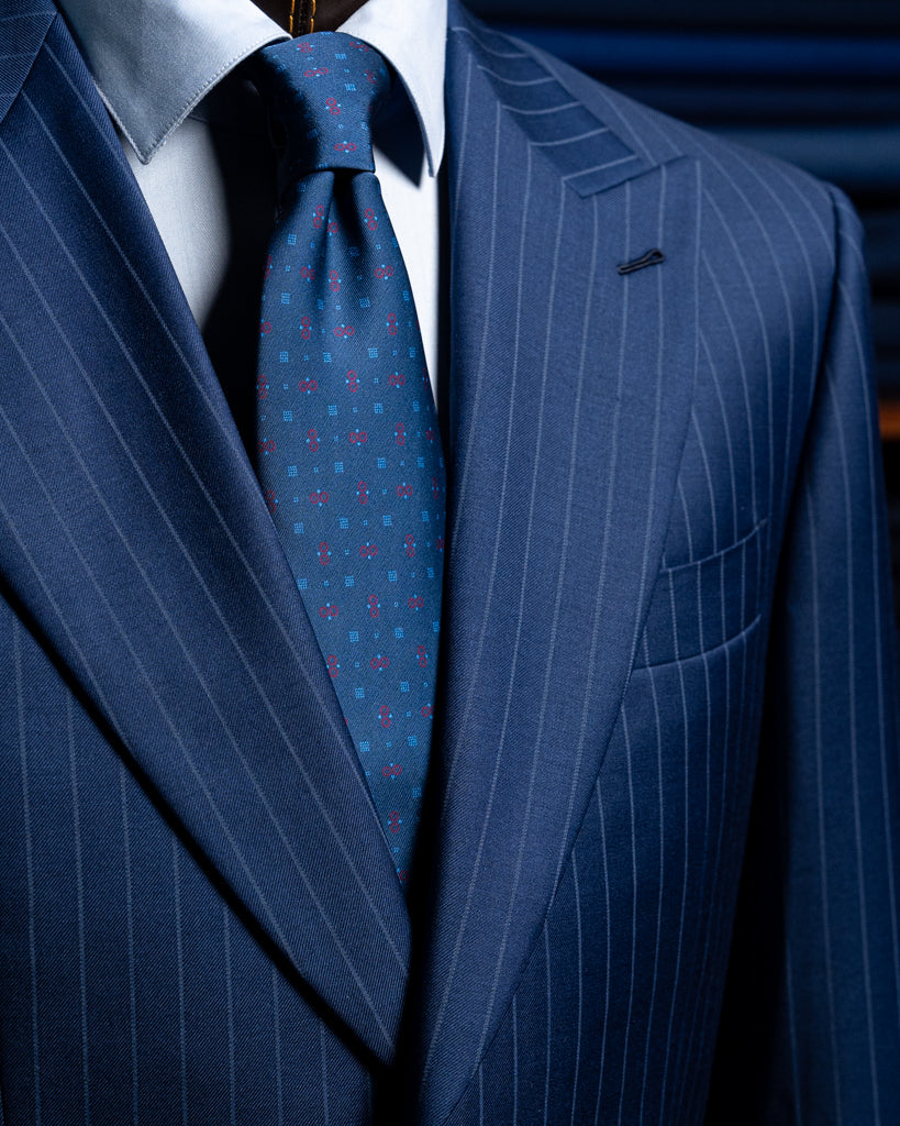 Abito Bernini Gessato Blu Navy