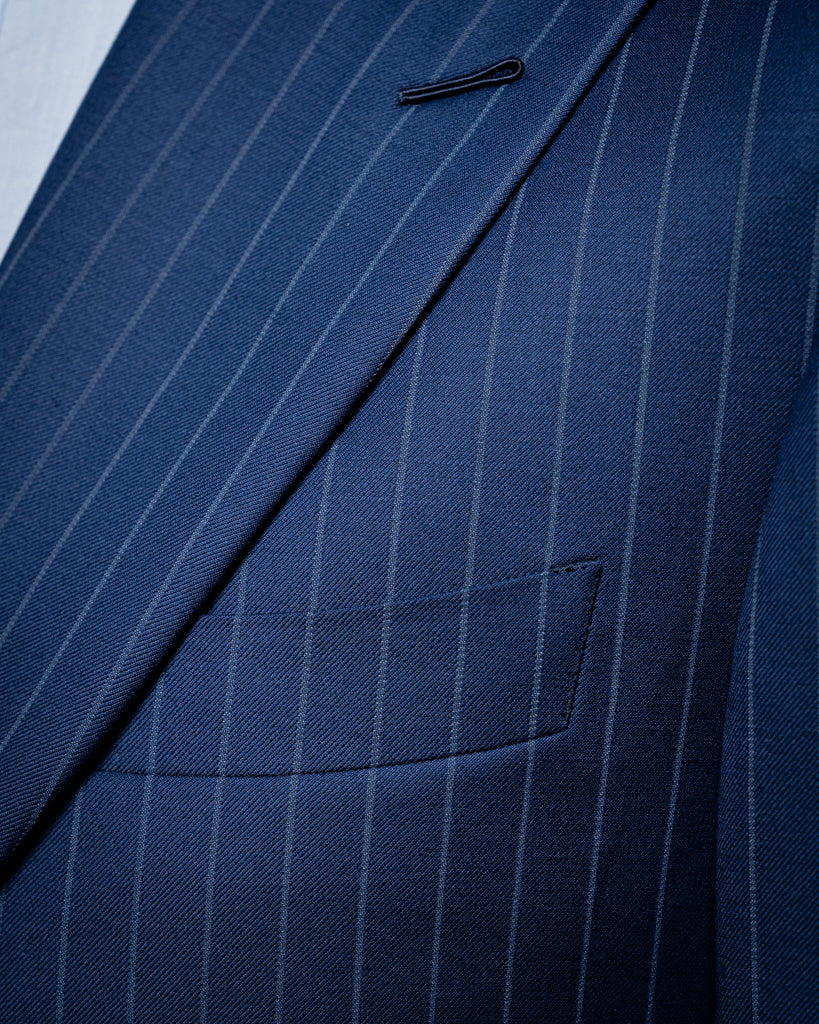 Abito Bernini Gessato Blu Navy