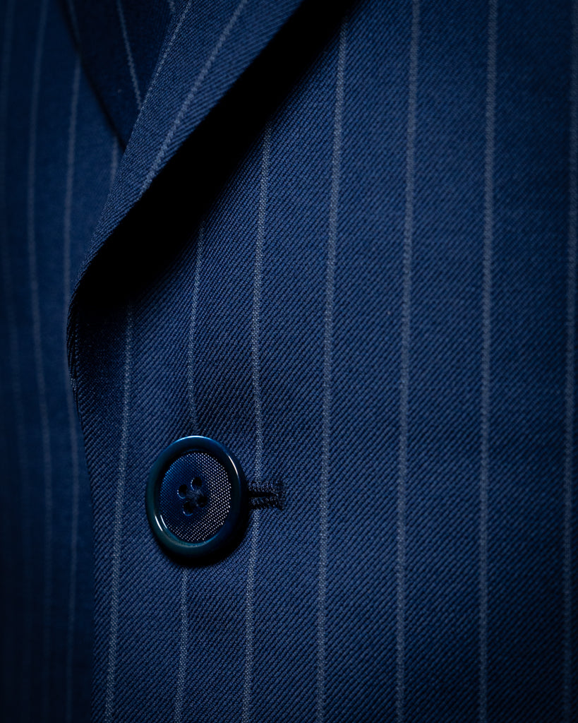 Abito Bernini Gessato Blu Navy