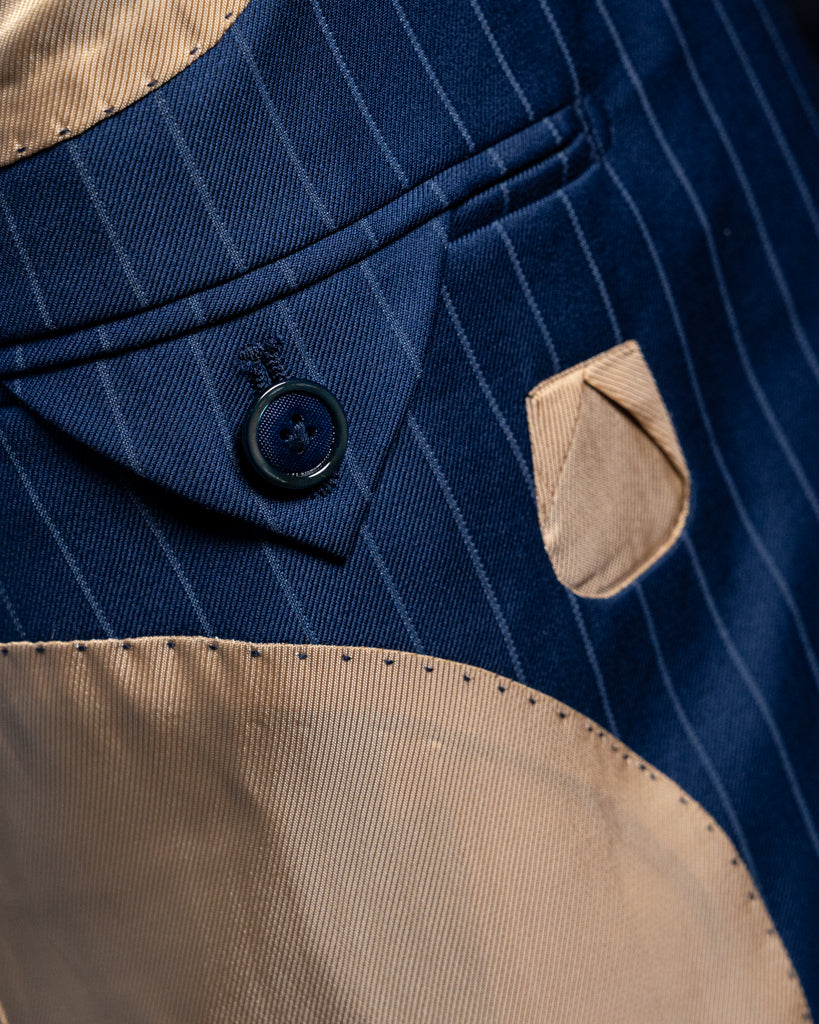 Abito Bernini Gessato Blu Navy