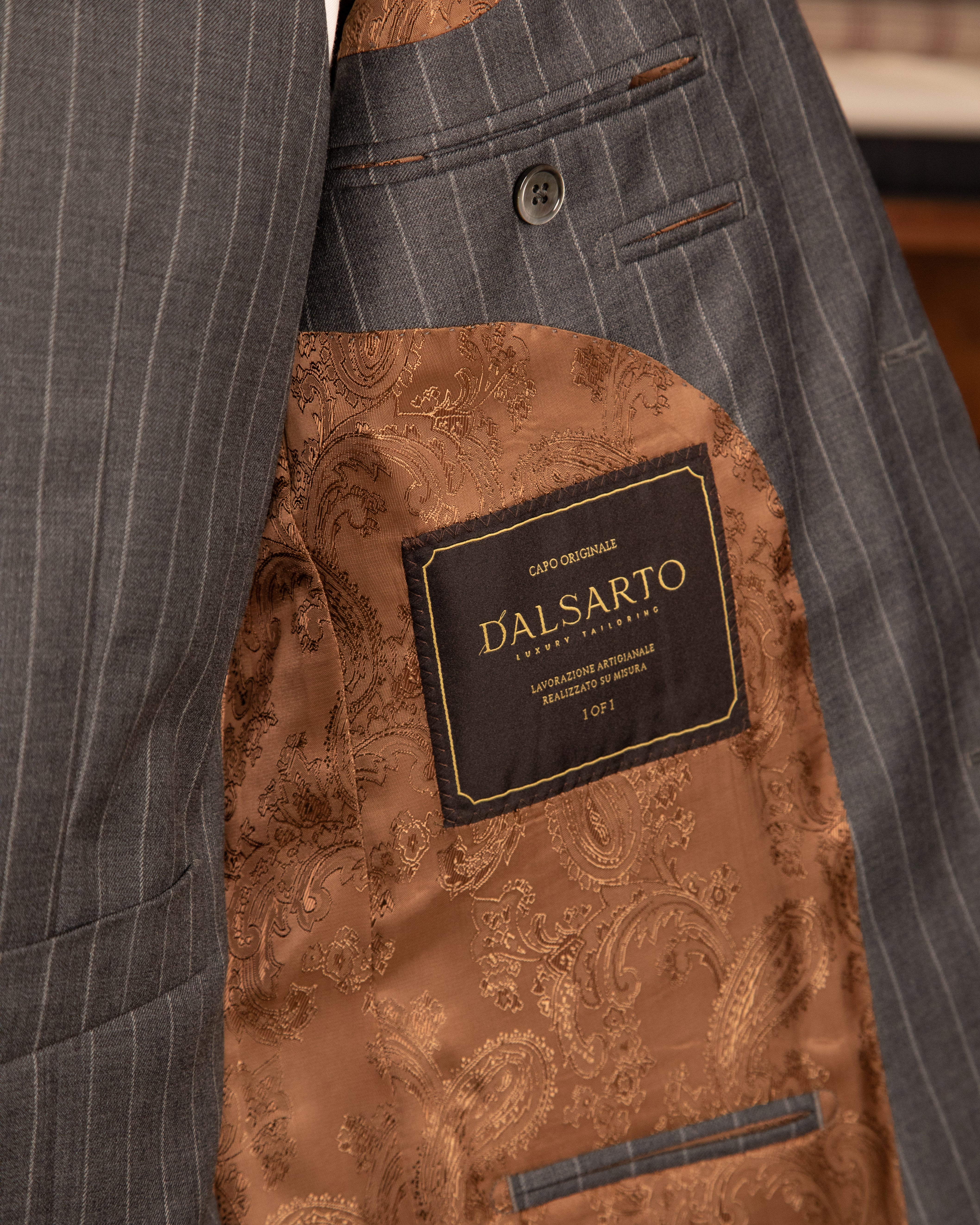 Abito Bernini Gessato Grigio Con Gilet
