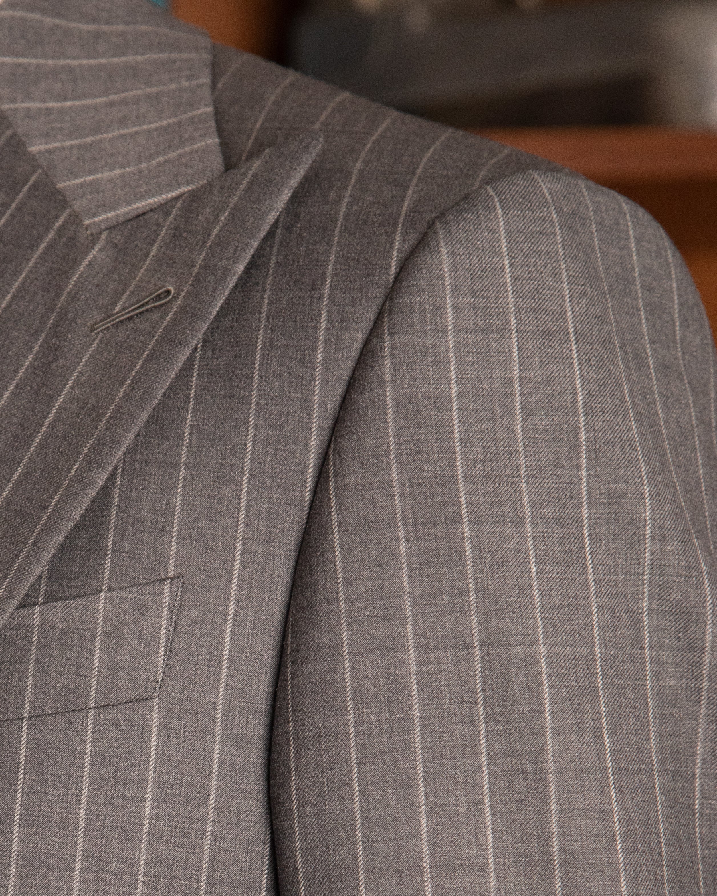 Bernini Grey Pinstripe Suit With Vest