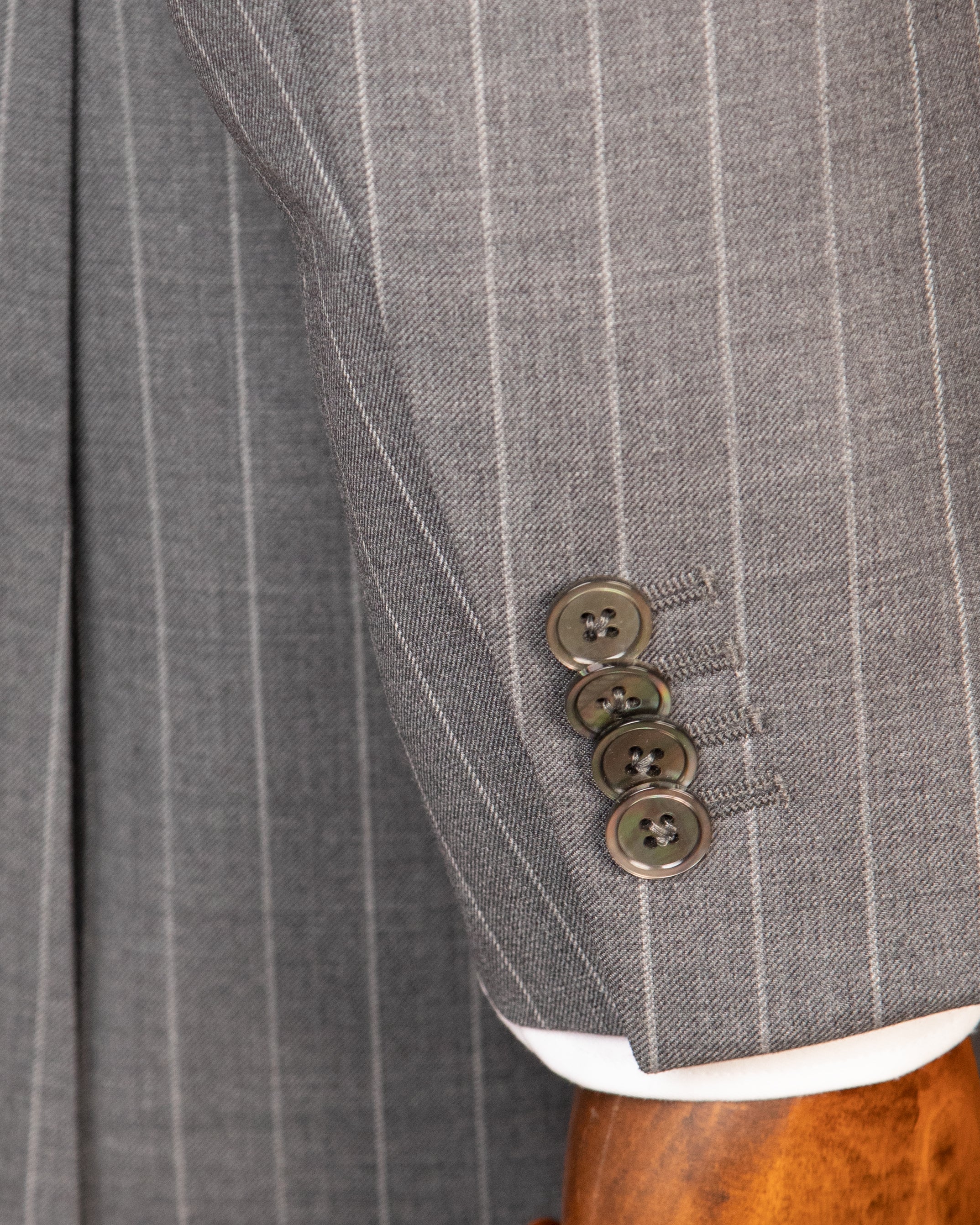 Bernini Grey Pinstripe Suit With Vest