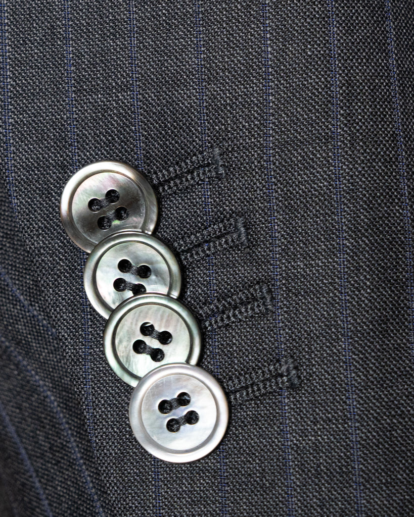 Abito Bernini Gessato Grigio Piombo con Gilet