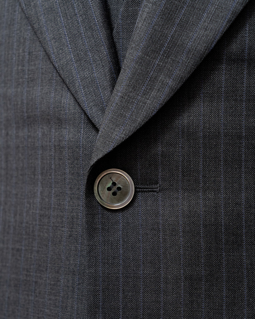 Abito Bernini Gessato Grigio Piombo con Gilet