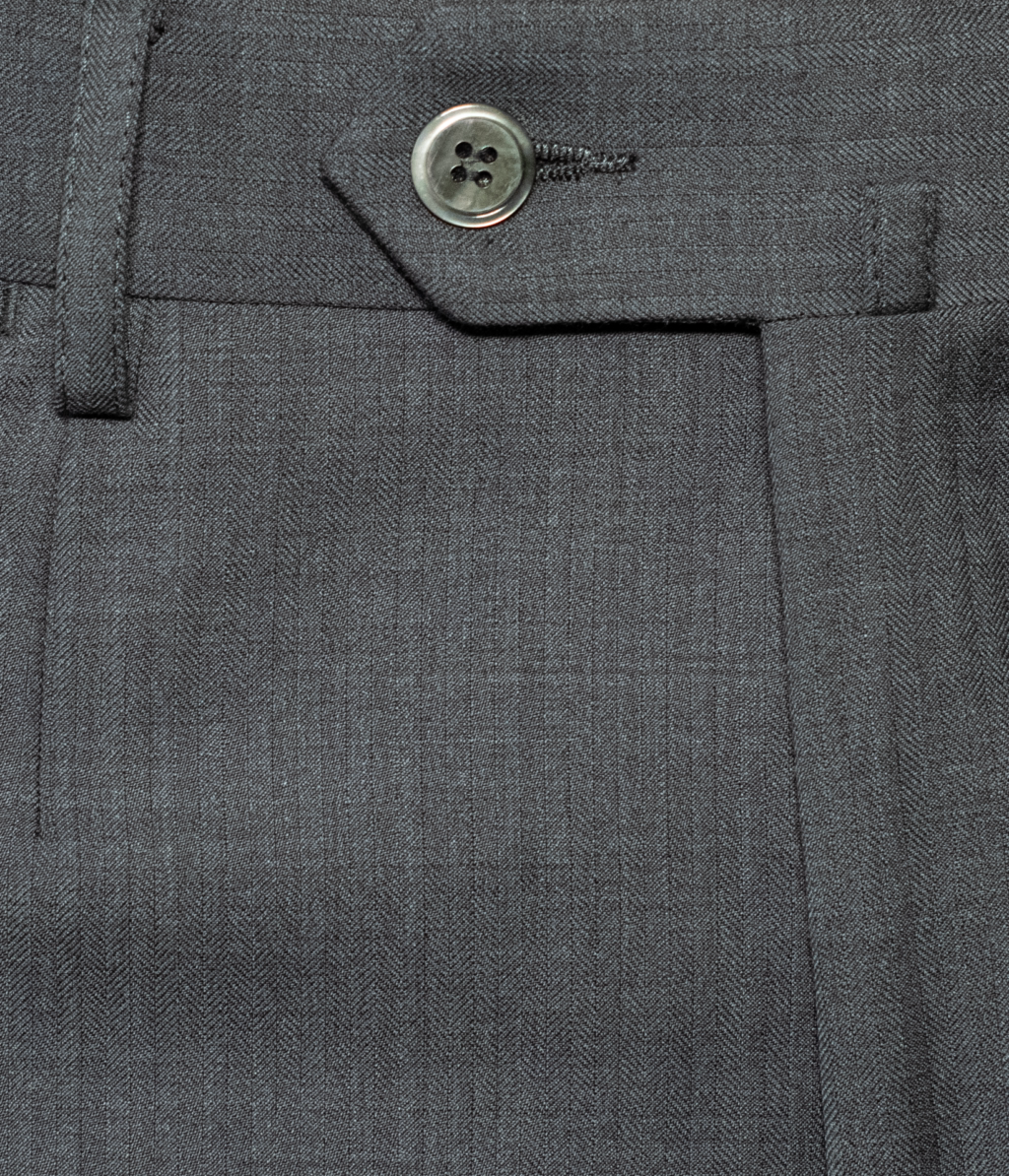 Bernini Light Grey Herringbone Suit with Vest