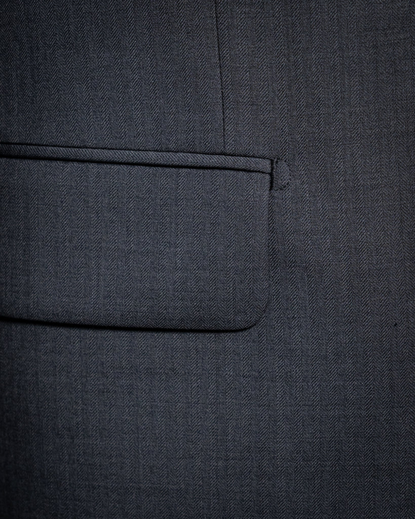 Bernini Herringbone Light Gray Suit