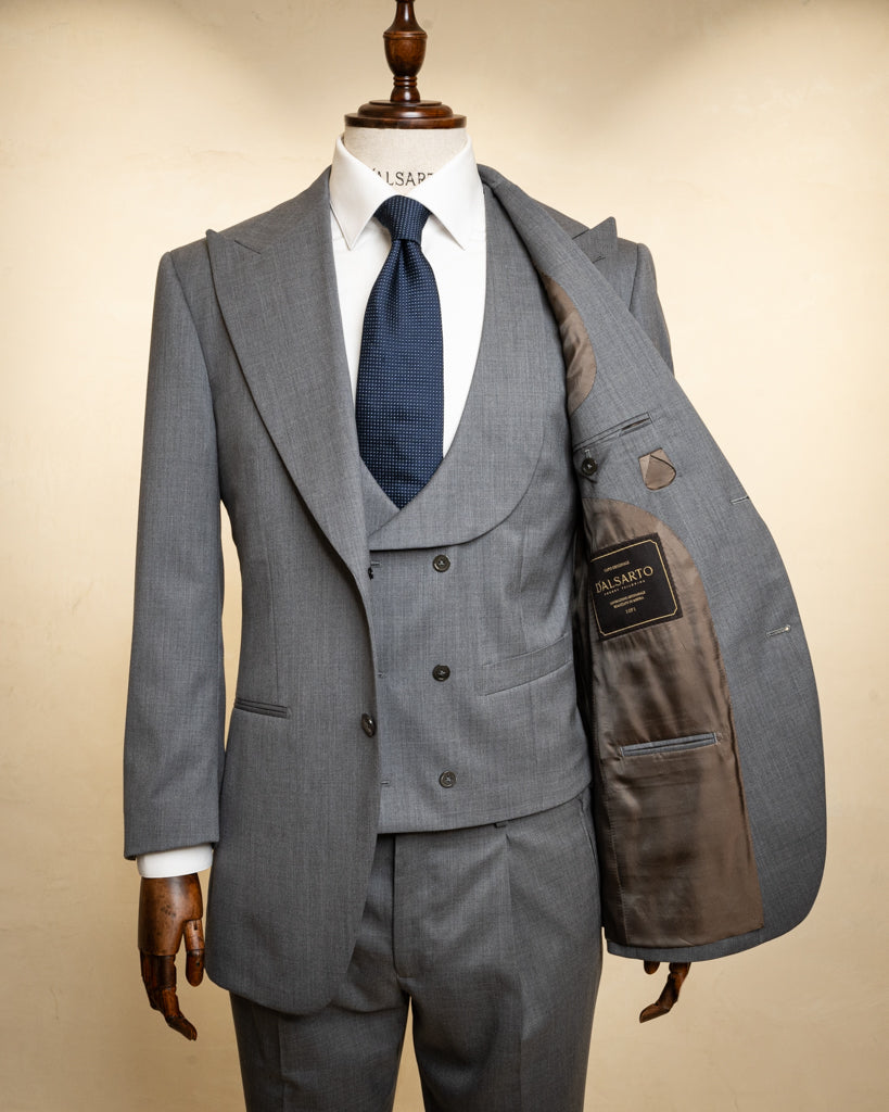 Bernini Chalk Grey Suit with Vest