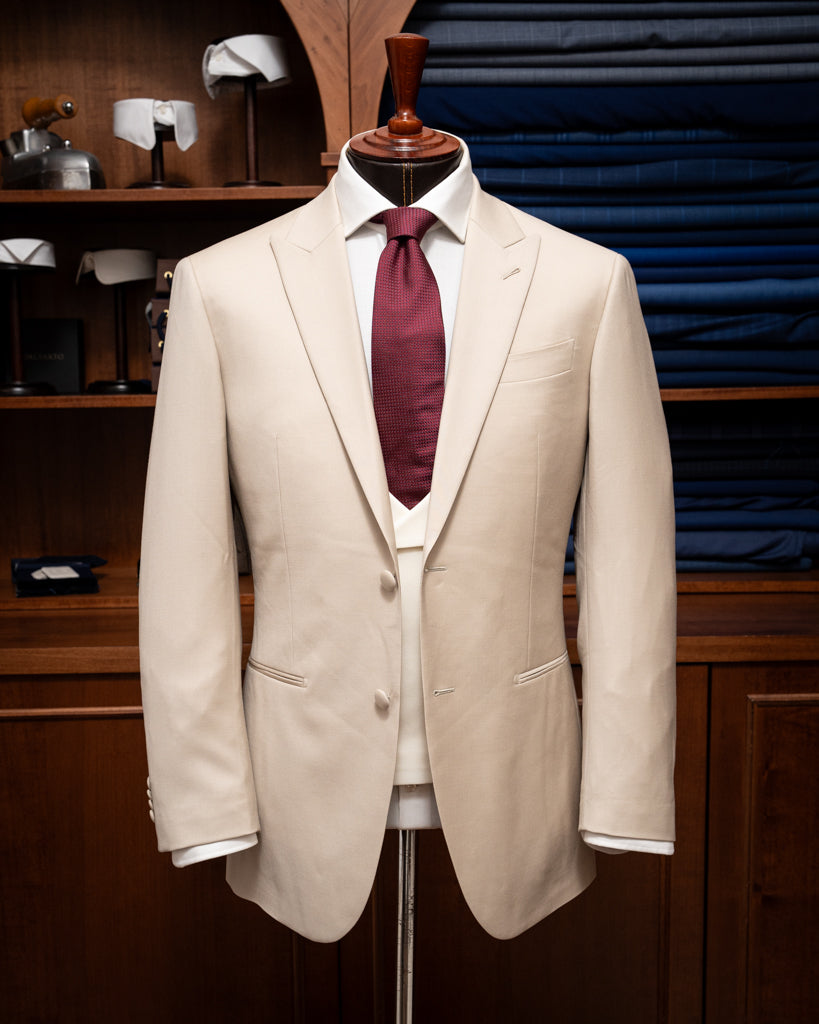 Abito Bernini Beige Panna con Gilet
