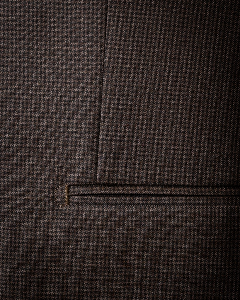 Bernini Houndstooth Cocoa Suit with Vest