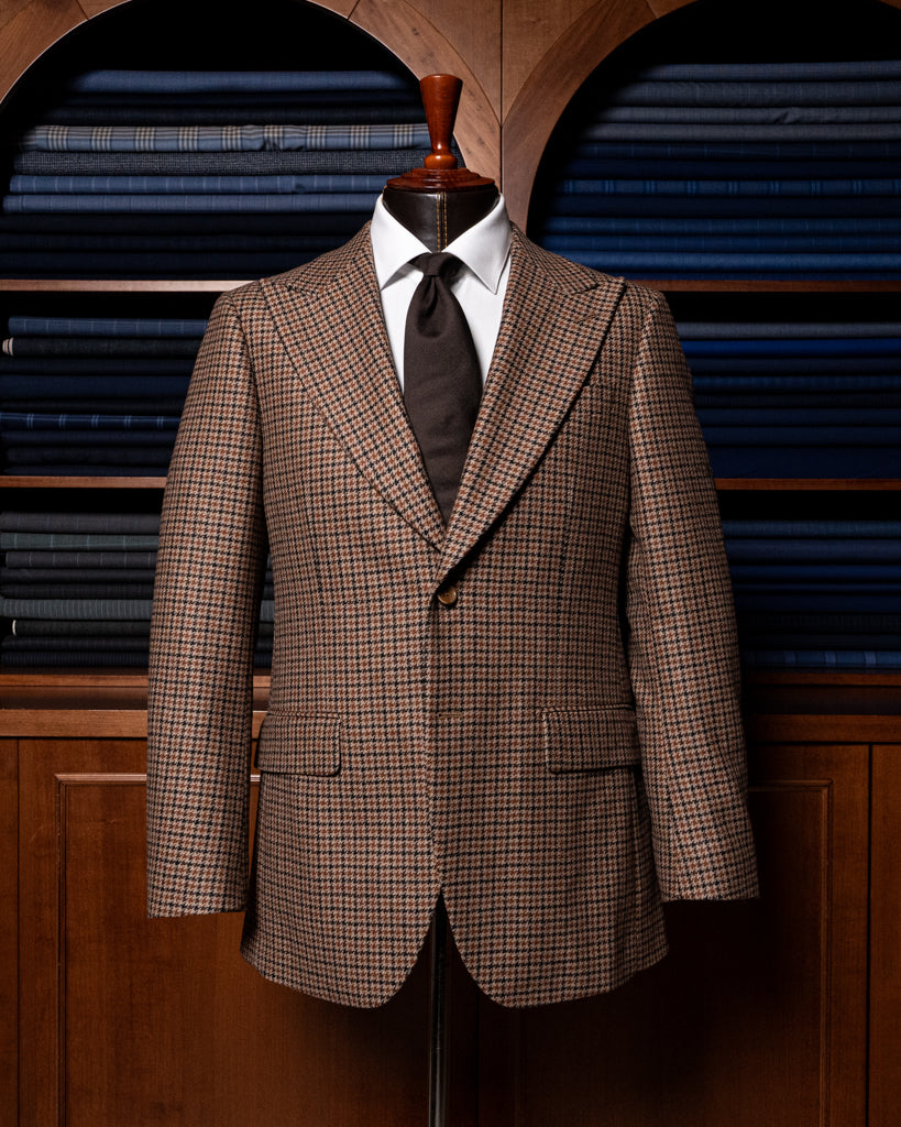 Abito Bernini Sfoderato Pied De Poule Marrone