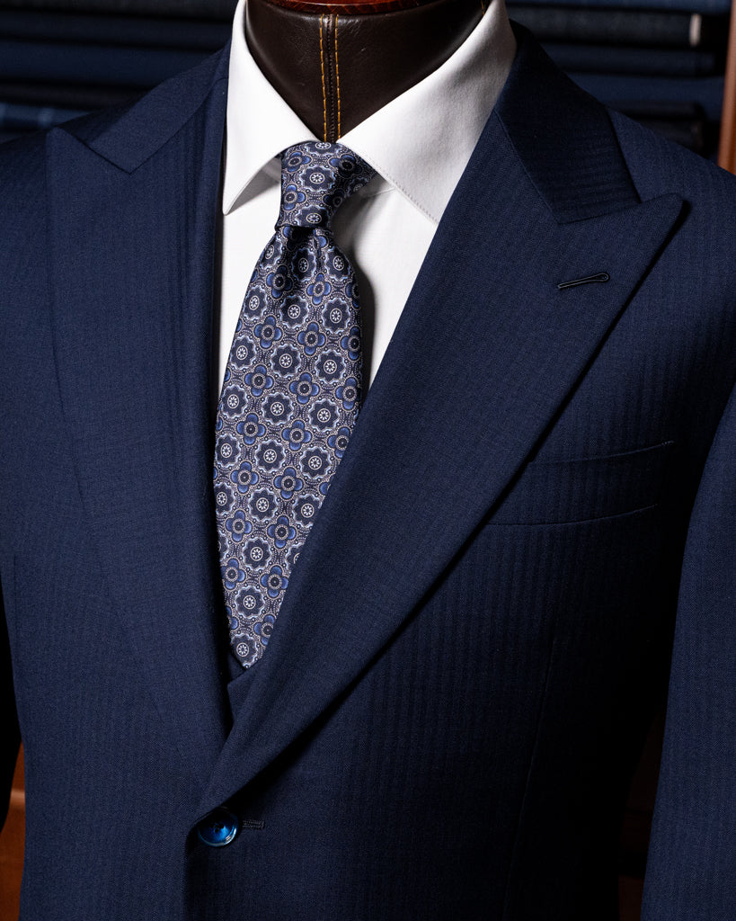 Bernini Medium Blue Suit with Vest