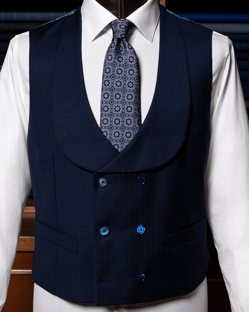 Bernini Medium Blue Suit with Vest