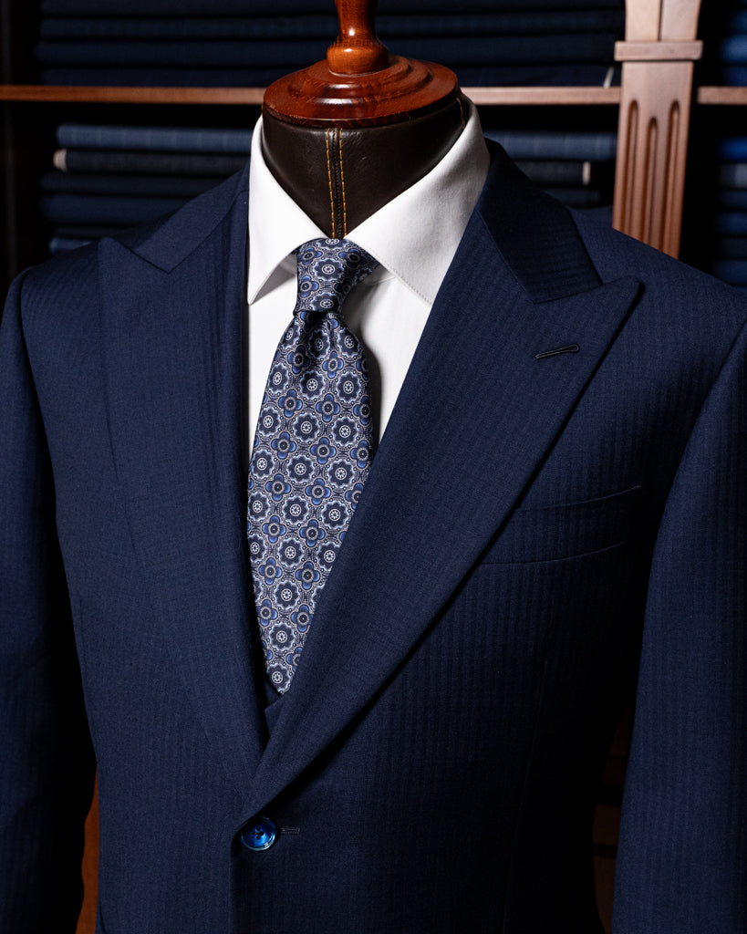 Bernini Medium Blue Suit with Vest