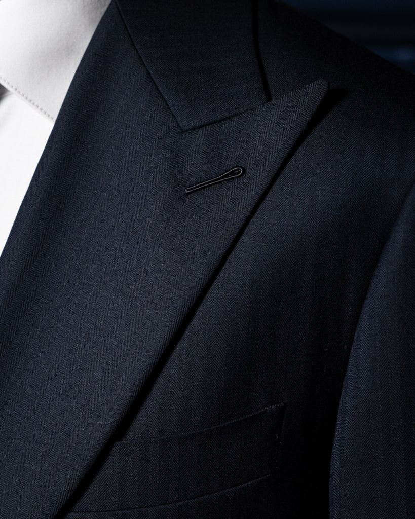 Abito Bernini Spinato Blu Navy