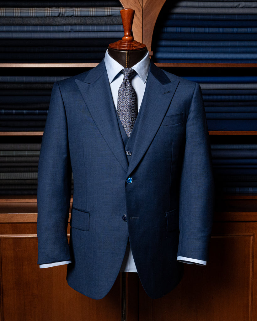 Bernini Navy Blue Suit with Vest