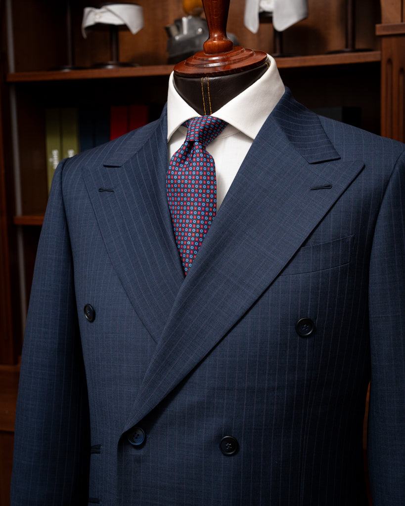 Abito Canova Blu Gessato