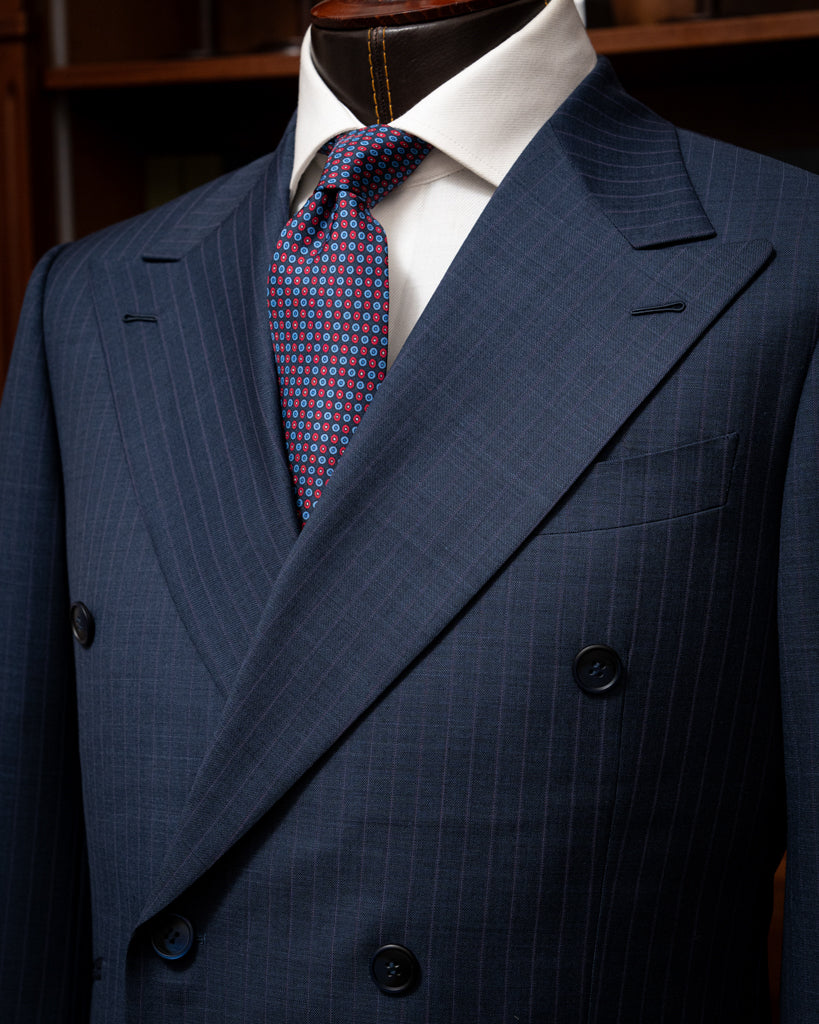 Canova Blue Pinstriped Suit