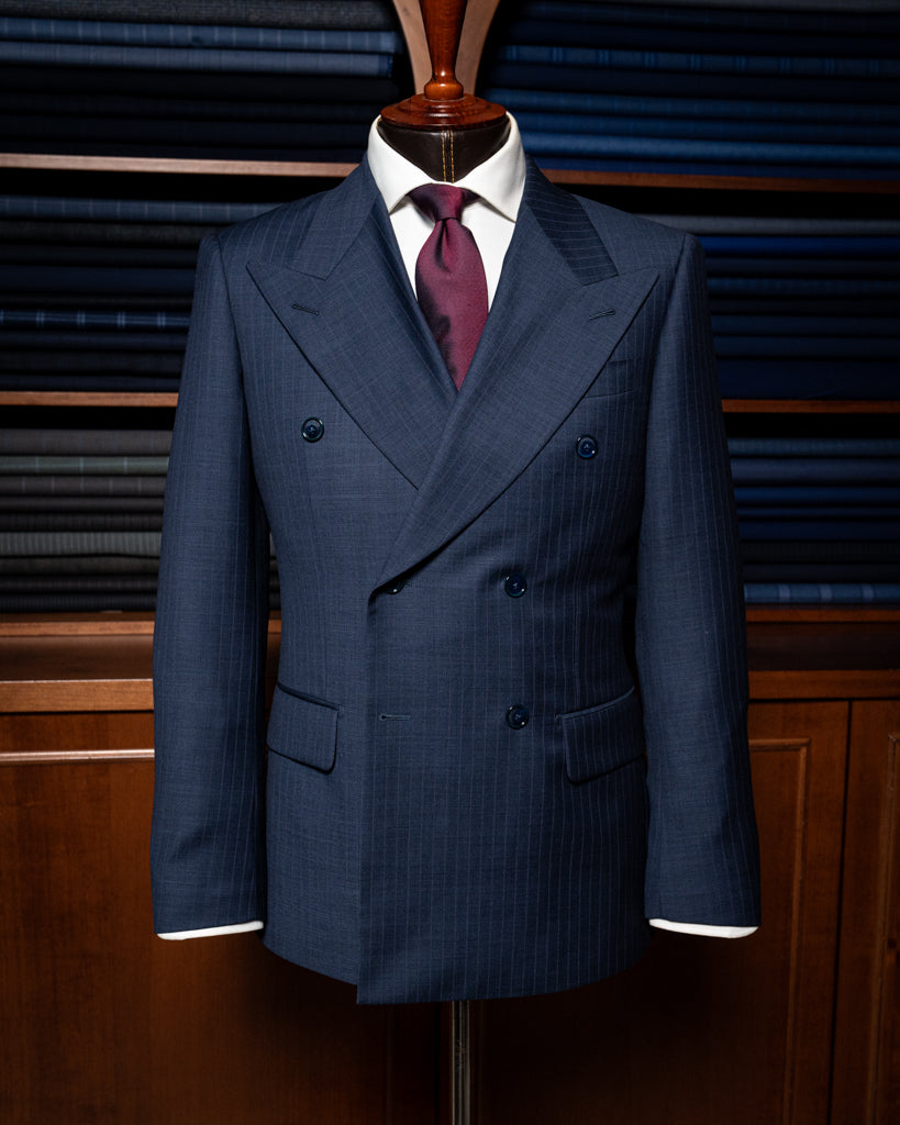 Canova Navy Blue Pinstripe Suit
