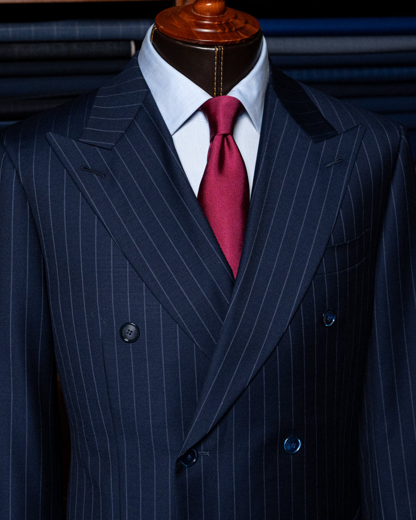 Canova Blue Pinstripe Suit
