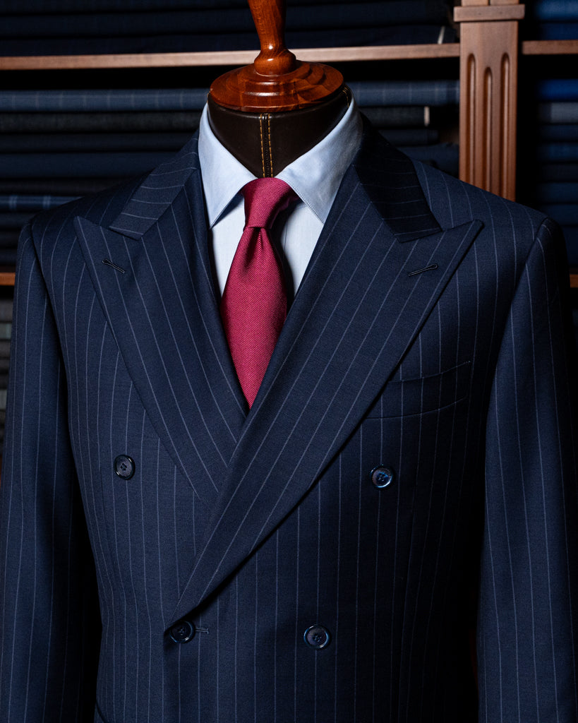 Canova Blue Pinstripe Suit