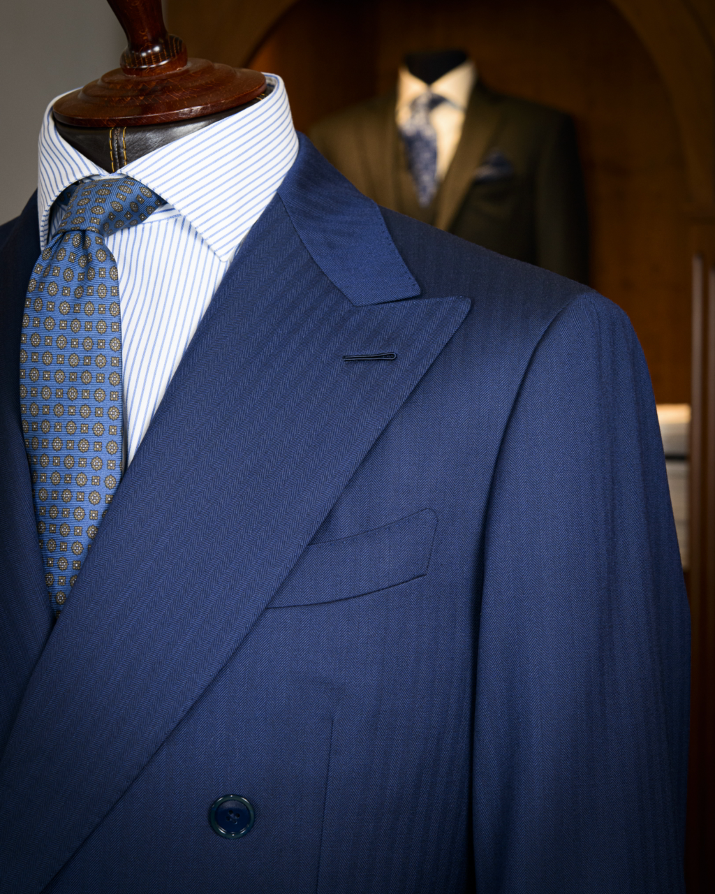 Canova Royal Blue Herringbone Suit