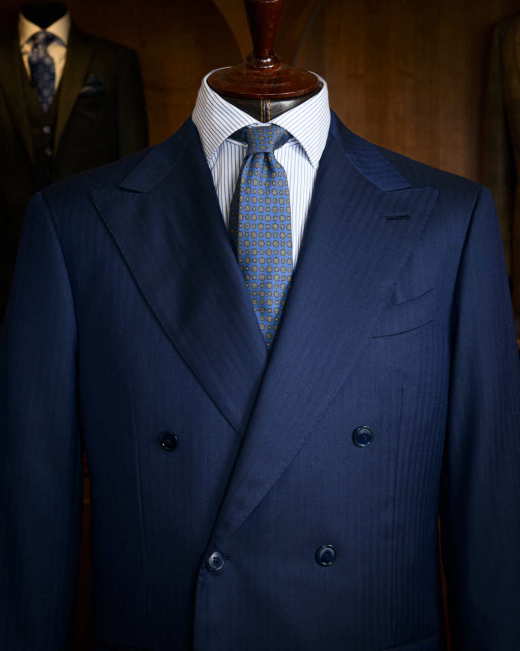 Abito Canova Blu Reale Spinato