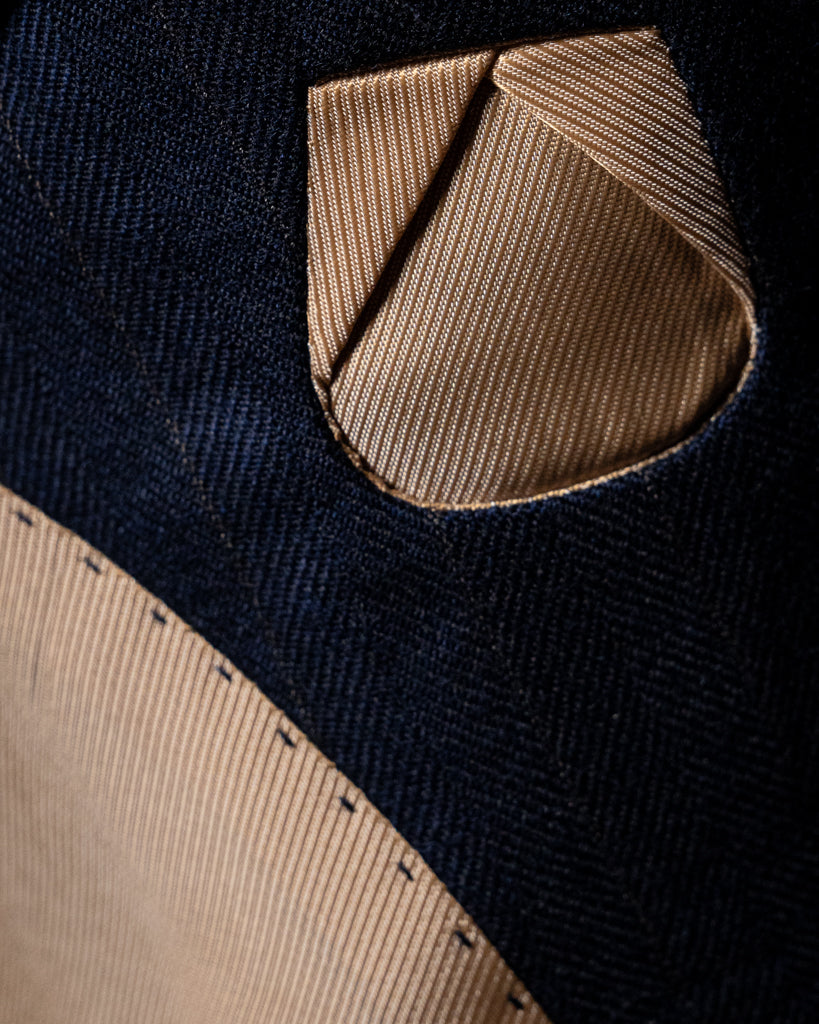 Canova Blue Herringbone Pinstripe Suit