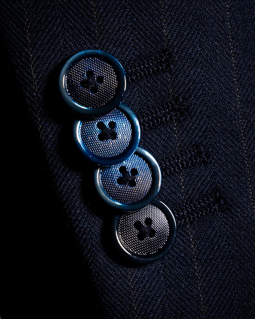 Canova Blue Herringbone Pinstripe Suit