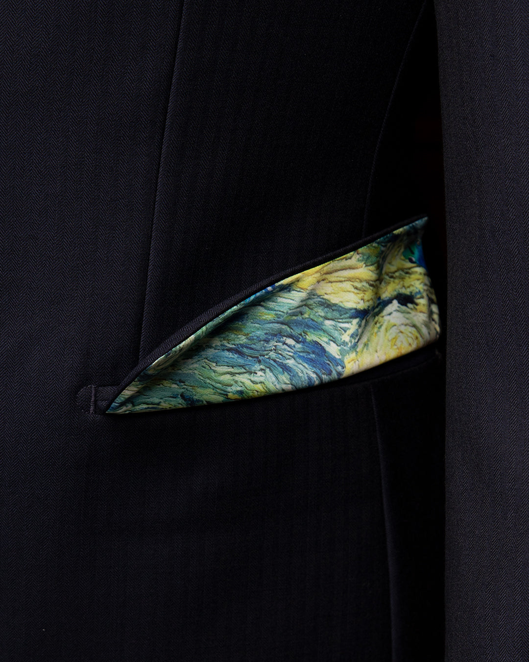 Abito Canova Doppiopetto Blu Scuro Spinato