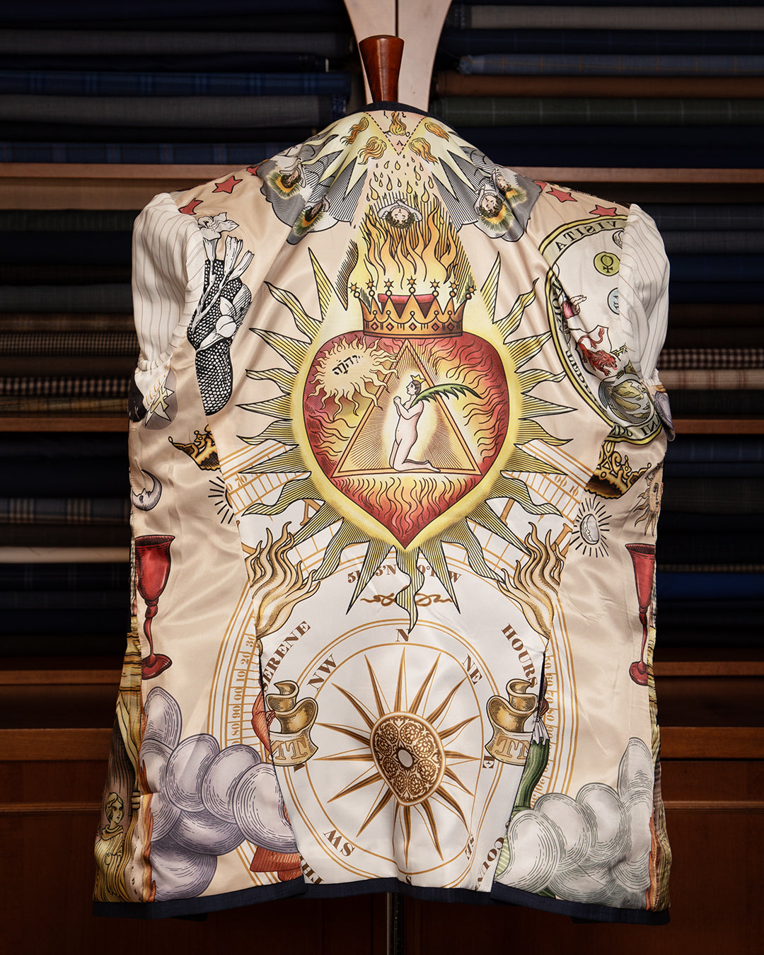 Abito Canova Gessato Blu Notte