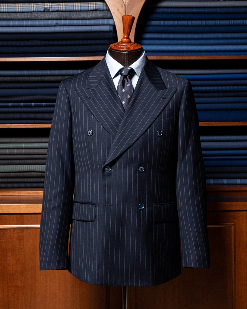 Canova Dark Blue Pinstripe Suit