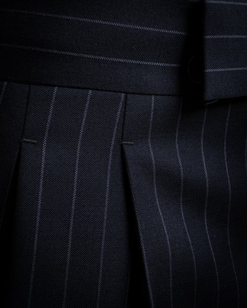 Abito Canova Gessato Blu Scuro