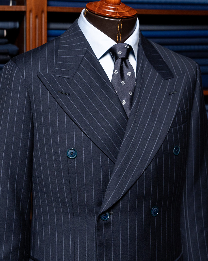 Canova Dark Blue Pinstripe Suit