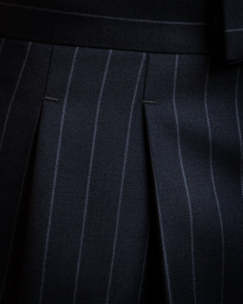 Abito Canova Gessato Blu Scuro