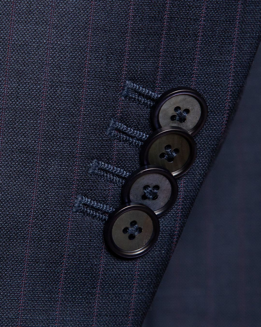 Midnight Blue Pinstriped Canova Suit