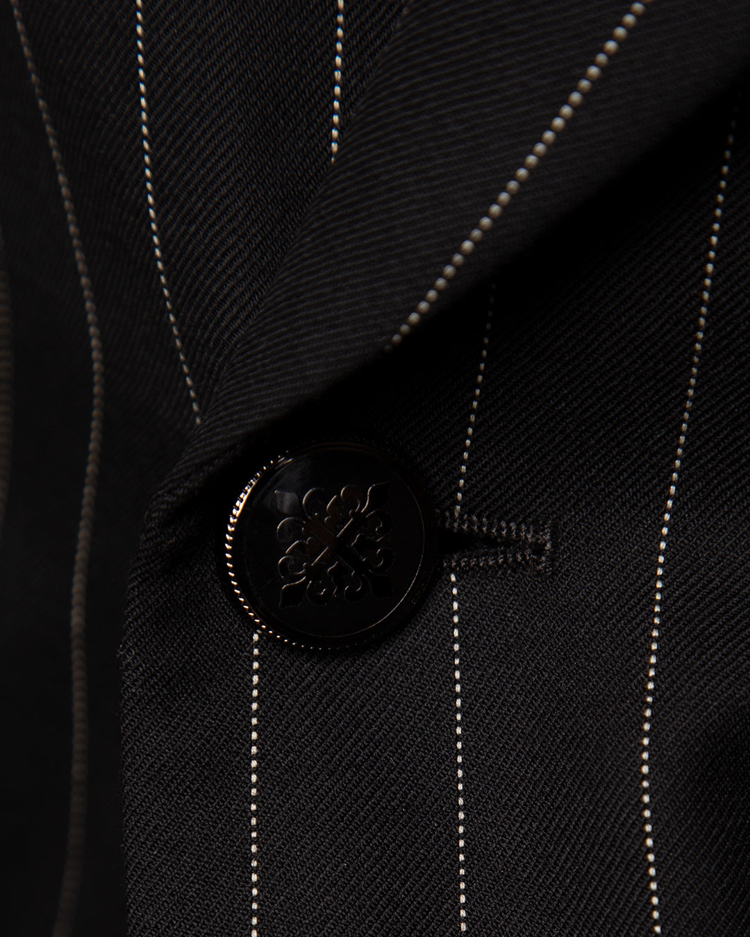 Canova Black Pinstripe Suit