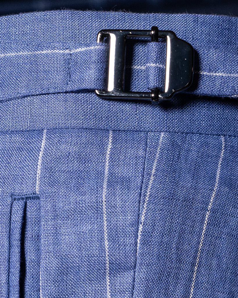 Abito Canova Sfoderato Blu Gessato