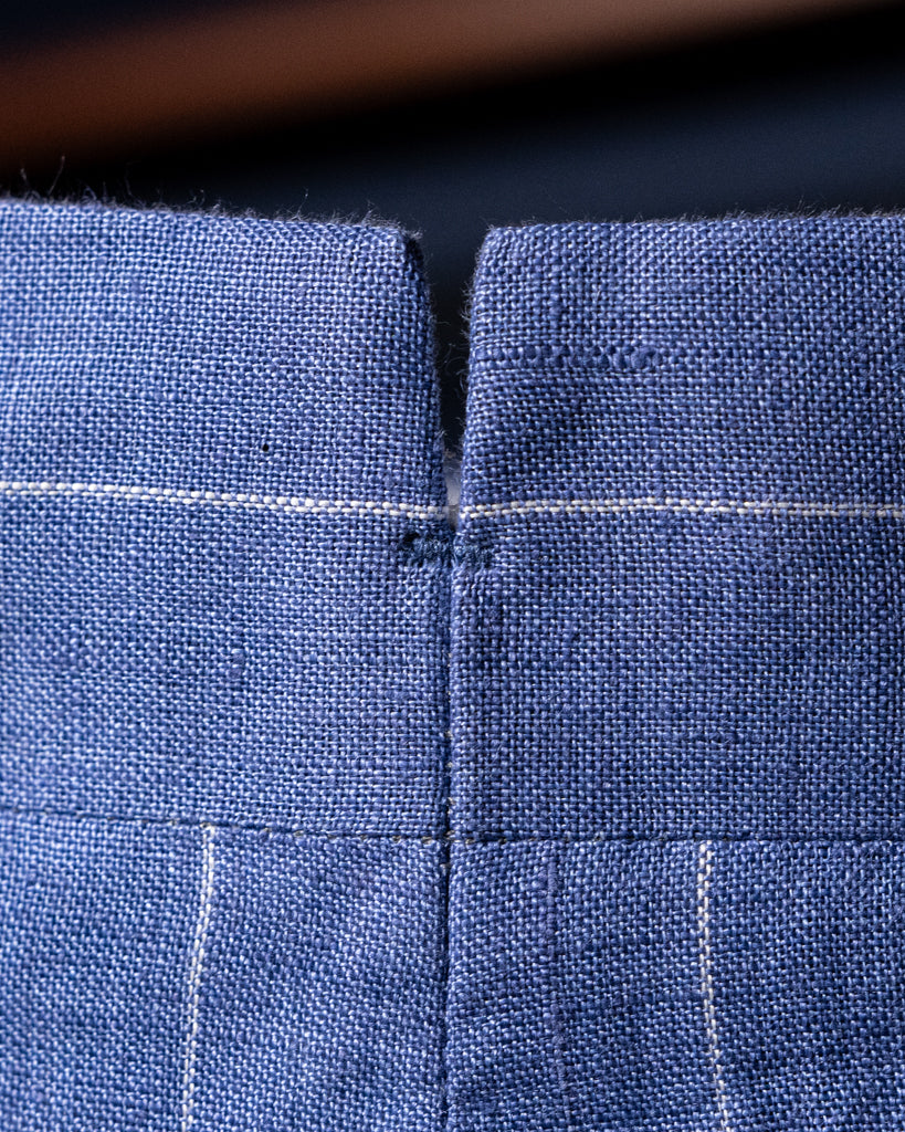 Abito Canova Sfoderato Blu Gessato