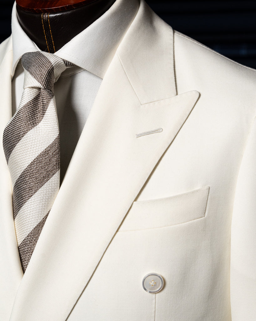 White Double-breasted Perugino Suit