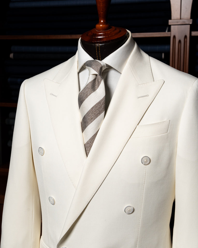White Double-breasted Perugino Suit