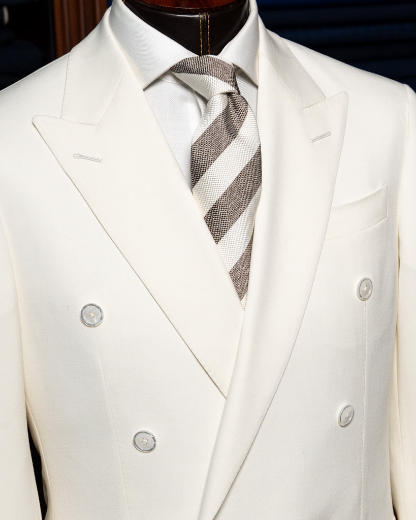 White Double-breasted Perugino Suit