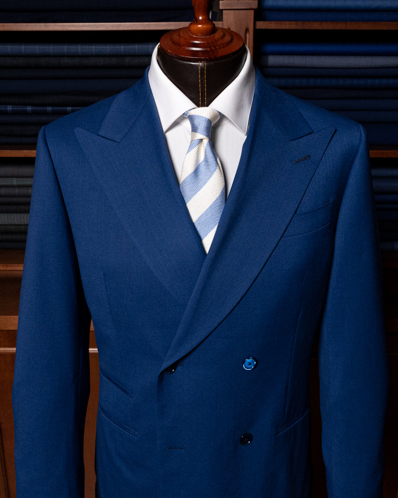 Navy Blue Double-Breasted Suit